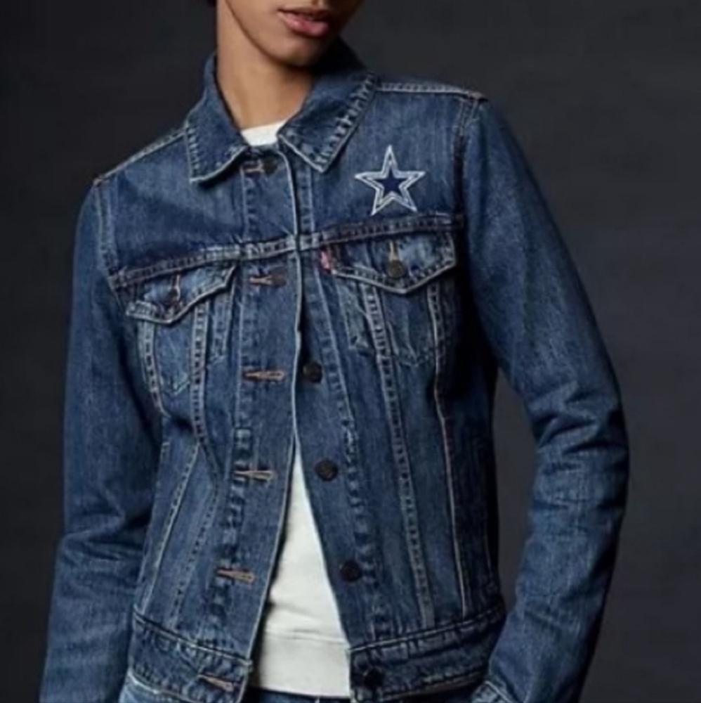 Levi's Dallas Cowboys Denim Jacket - Picture 1 of 8